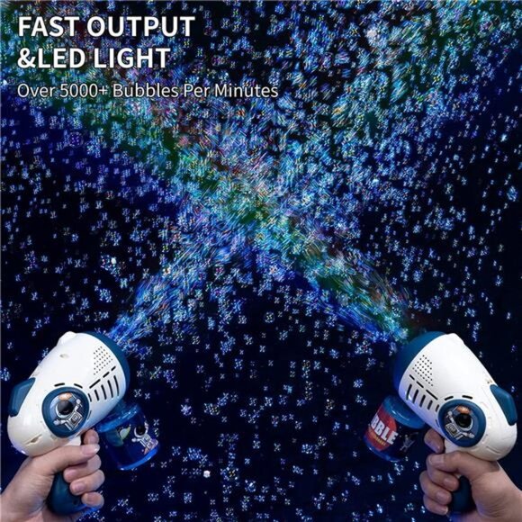 Bubble Gun, Bubble Machine Gun for Kids Toddlers with Rich Bubbles - Picture 4 of 6